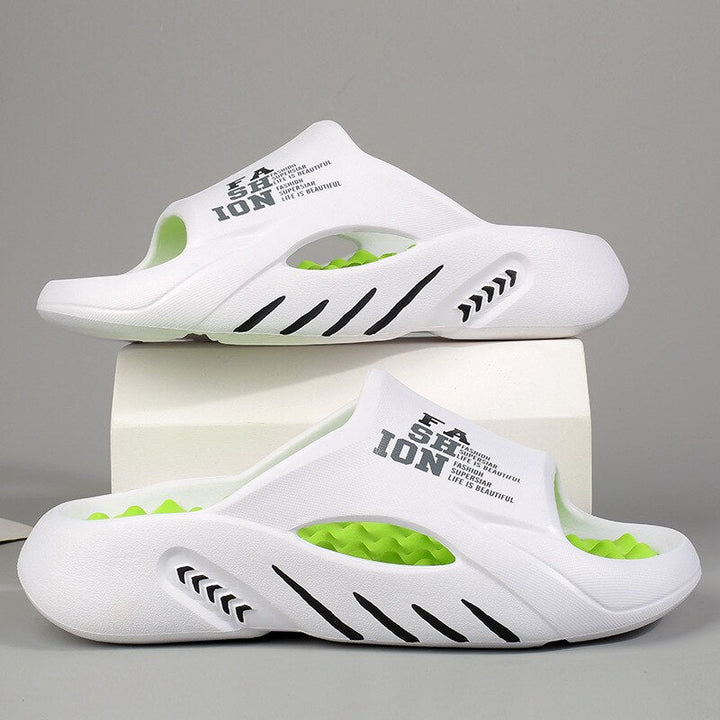 Orthopaedic massage slippers with nubs for ladies & gentlemen – Vitalis-White-5-6-The Livary