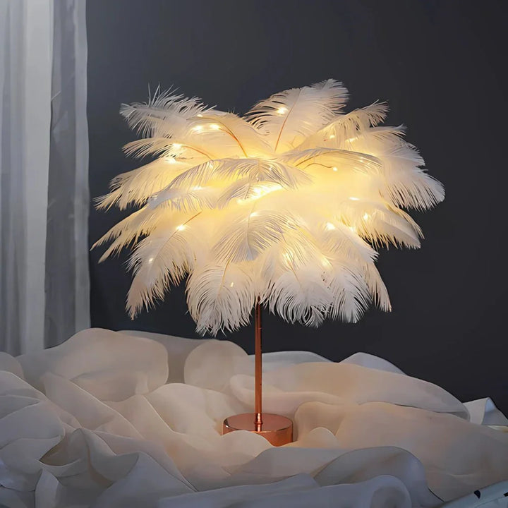 Atmospheric Veer Palm Tree Lamp - LumaPalm-White-Rose gold-The Livary