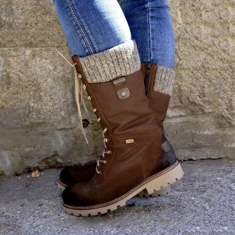 Stylish High Ladies Winter Boots - Nora-Brown-2.5-The Livary
