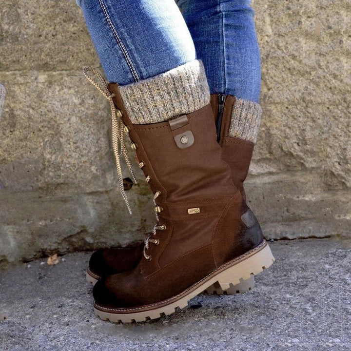 Stylish High Ladies Winter Boots - Nora-Brown-2.5-The Livary