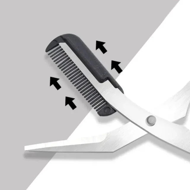 Eyebrow scissors with comb – TrimLuxe-Pink-The Livary