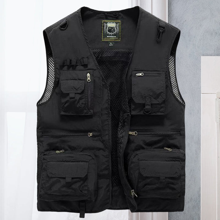 Light men's outdoor vest – Viktor-Black-S-The Livary