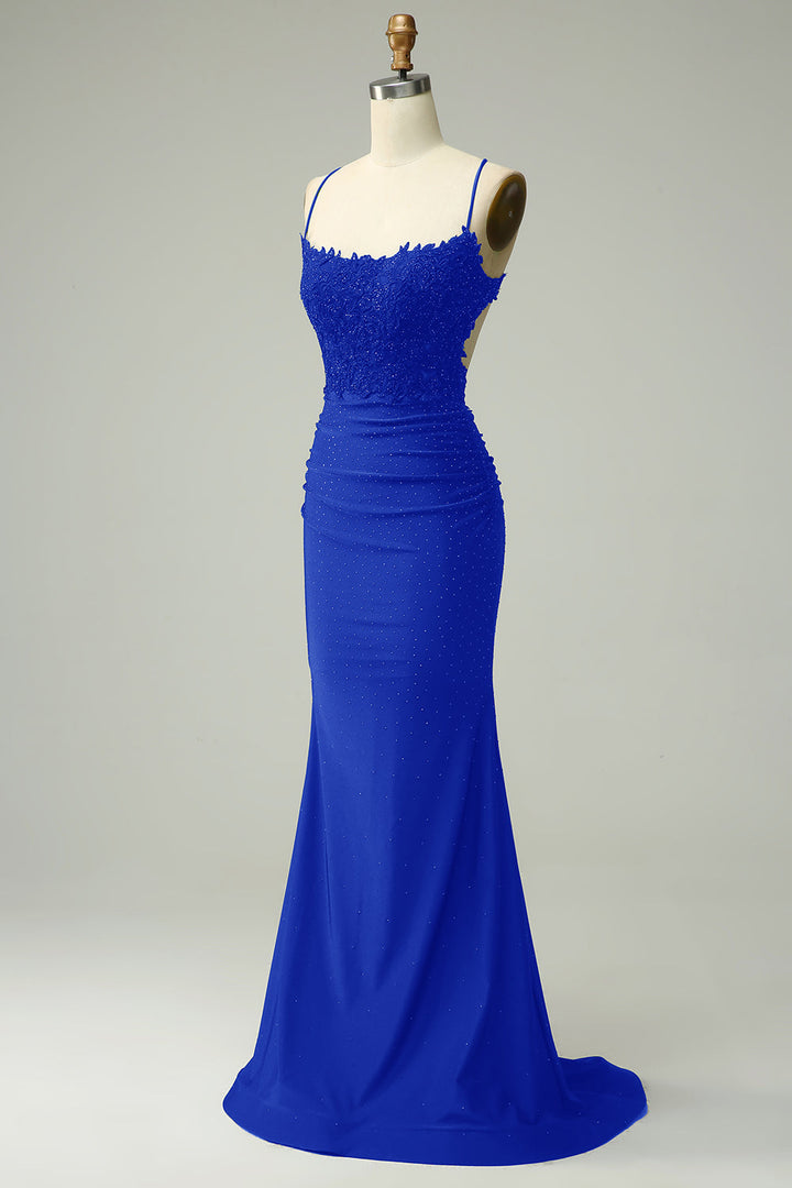 Stylish Mermaid Halter Neck Ball Gown - Lara-Dark green-EU32-The Livary