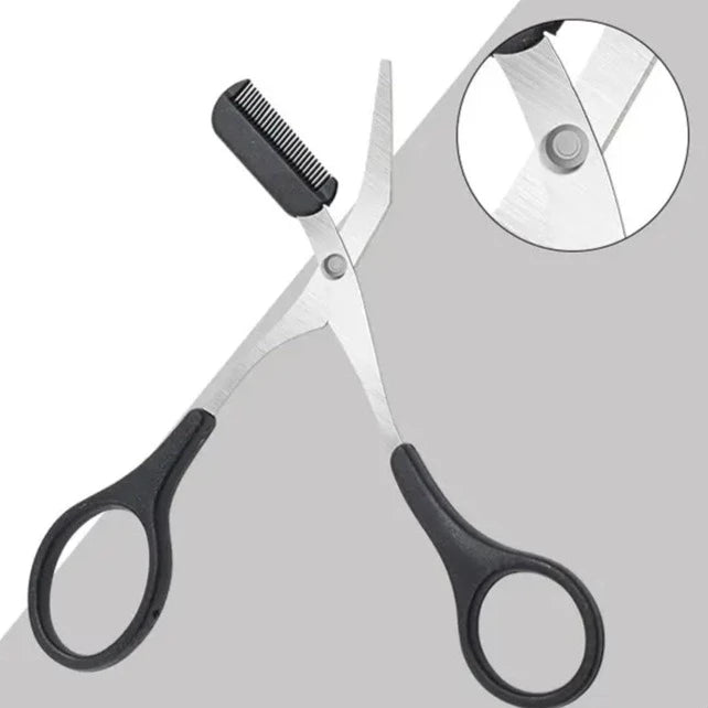 Eyebrow scissors with comb – TrimLuxe-Pink-The Livary