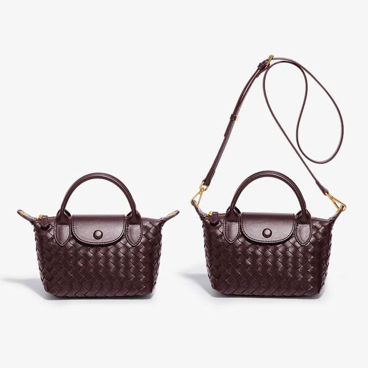 Braided Mini Bag - Elena-White-The Livary