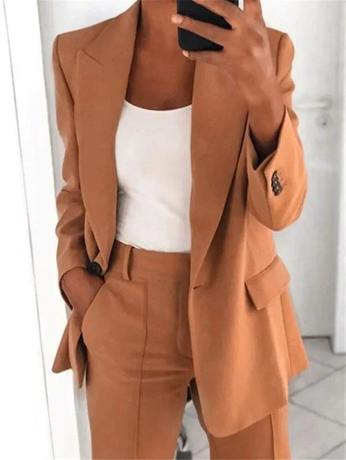 Stylish Women's Suit - Valentina-Brown-S-The Livary