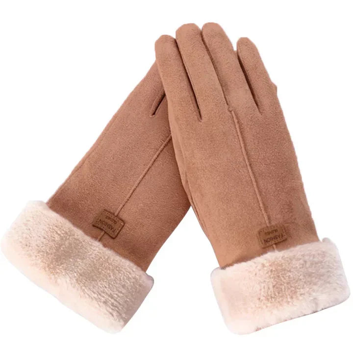 Warm Sweden Ladies' Gloves - VelvTouch-Brown-1-The Livary