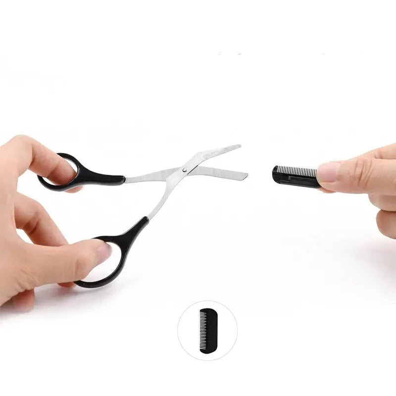 Eyebrow scissors with comb – TrimLuxe-Pink-The Livary