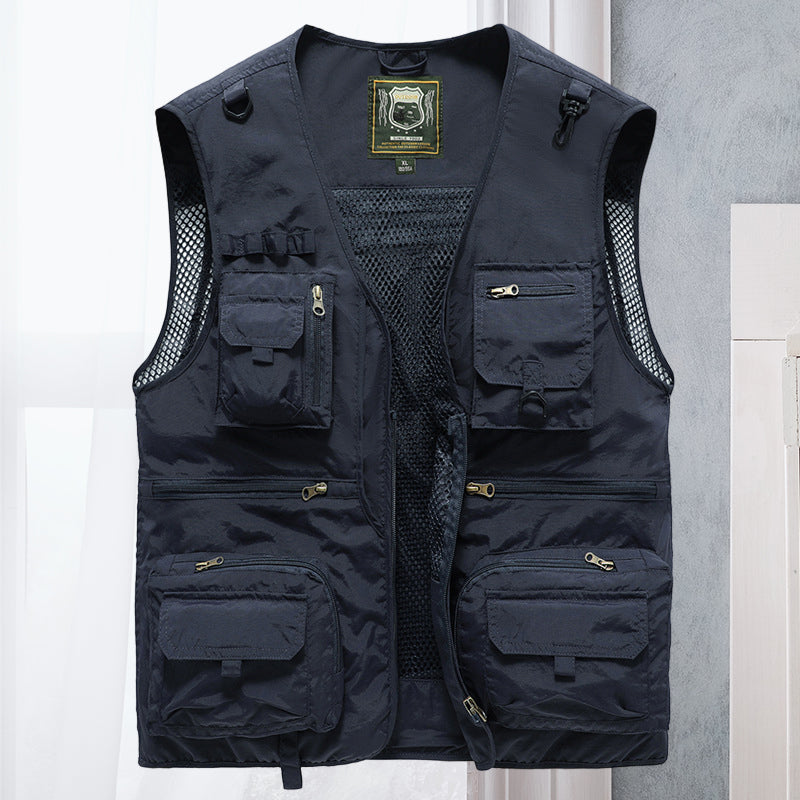 Light men's outdoor vest – Viktor-Dark blue-S-The Livary