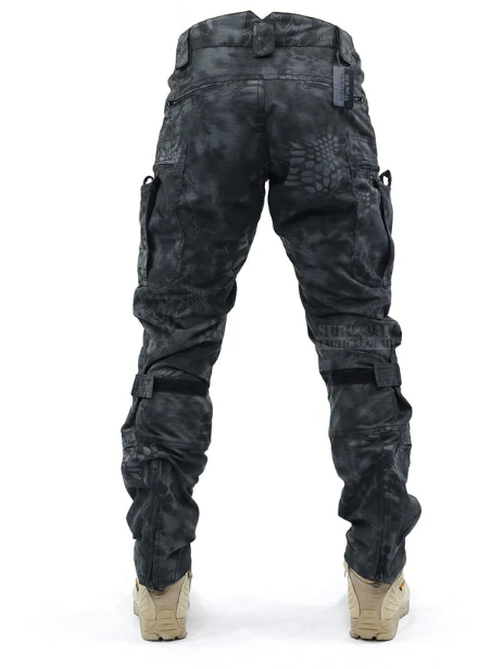 Functional Men's Cargo Trousers with Knee Protection – Bram-Grey-S-The Livary