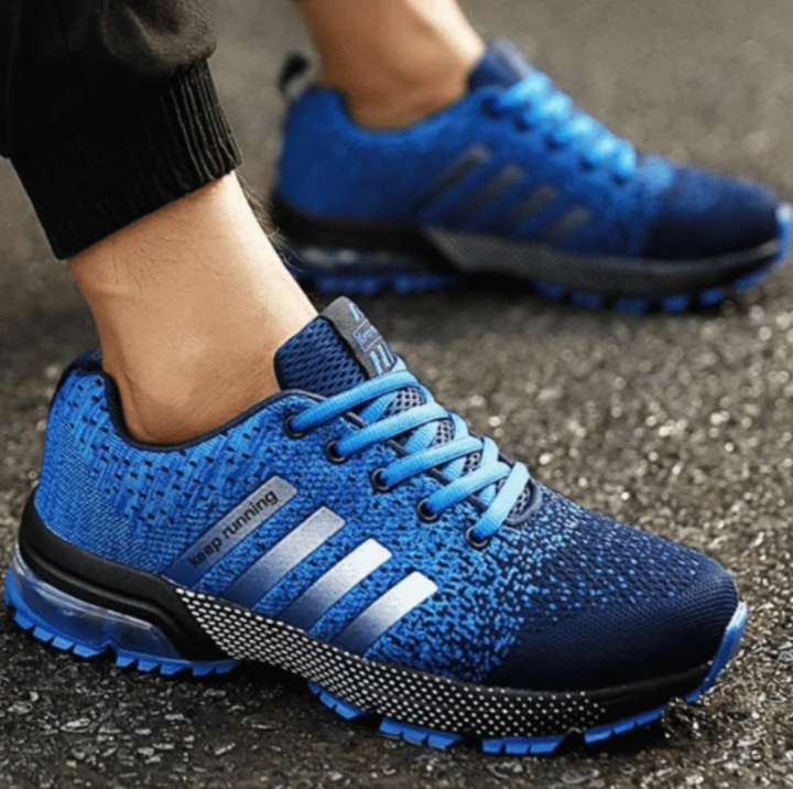 Lightweight Orthopaedic Sneakers - AeroFlex-Blue-3.5-The Livary