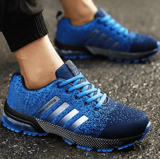Light & Orthopaedic Comfort Sneakers with Cushioning – Movix Air-Blue-3-The Livary