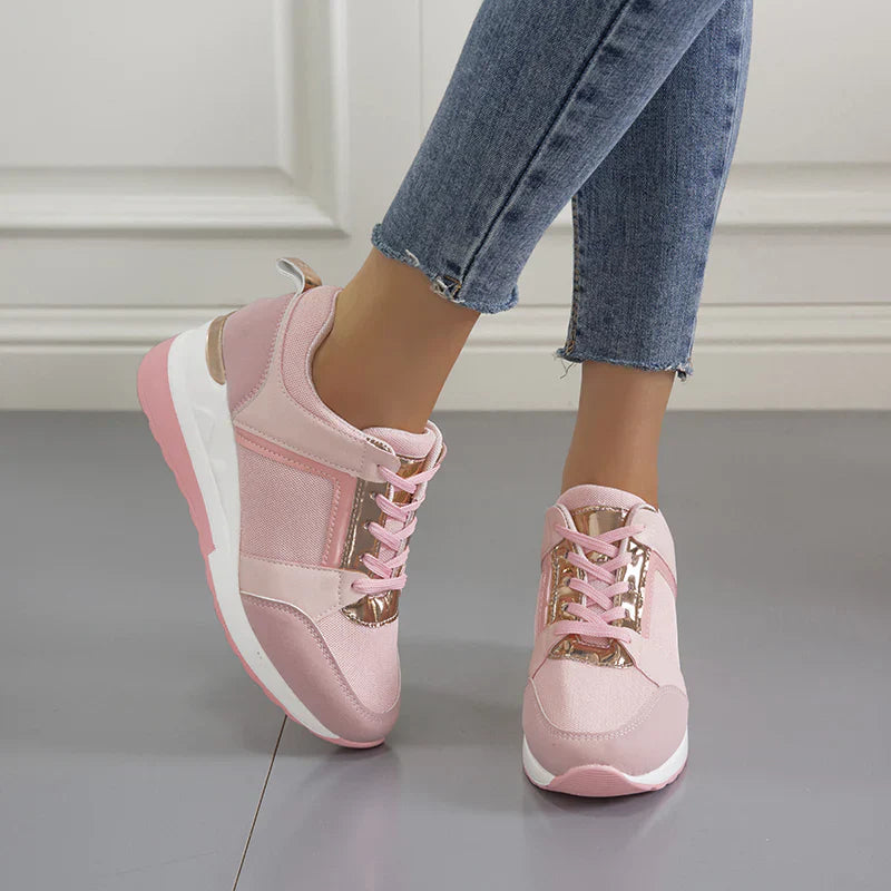 Stylish Orthopaedic Women's Sneakers - Lea-Beige-3-The Livary