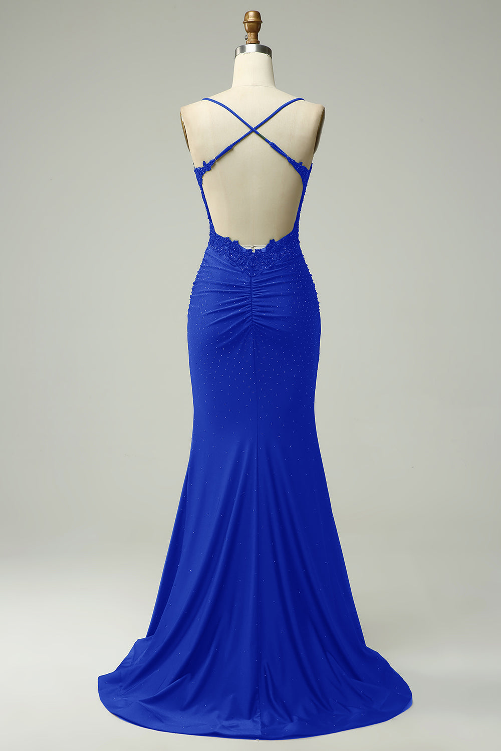 Stylish Mermaid Halter Neck Ball Gown - Lara-Dark green-EU32-The Livary