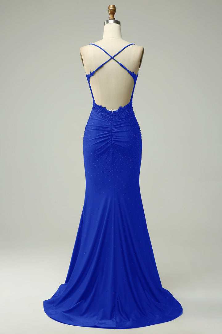 Stylish Mermaid Halter Neck Ball Gown - Lara-Dark green-EU32-The Livary