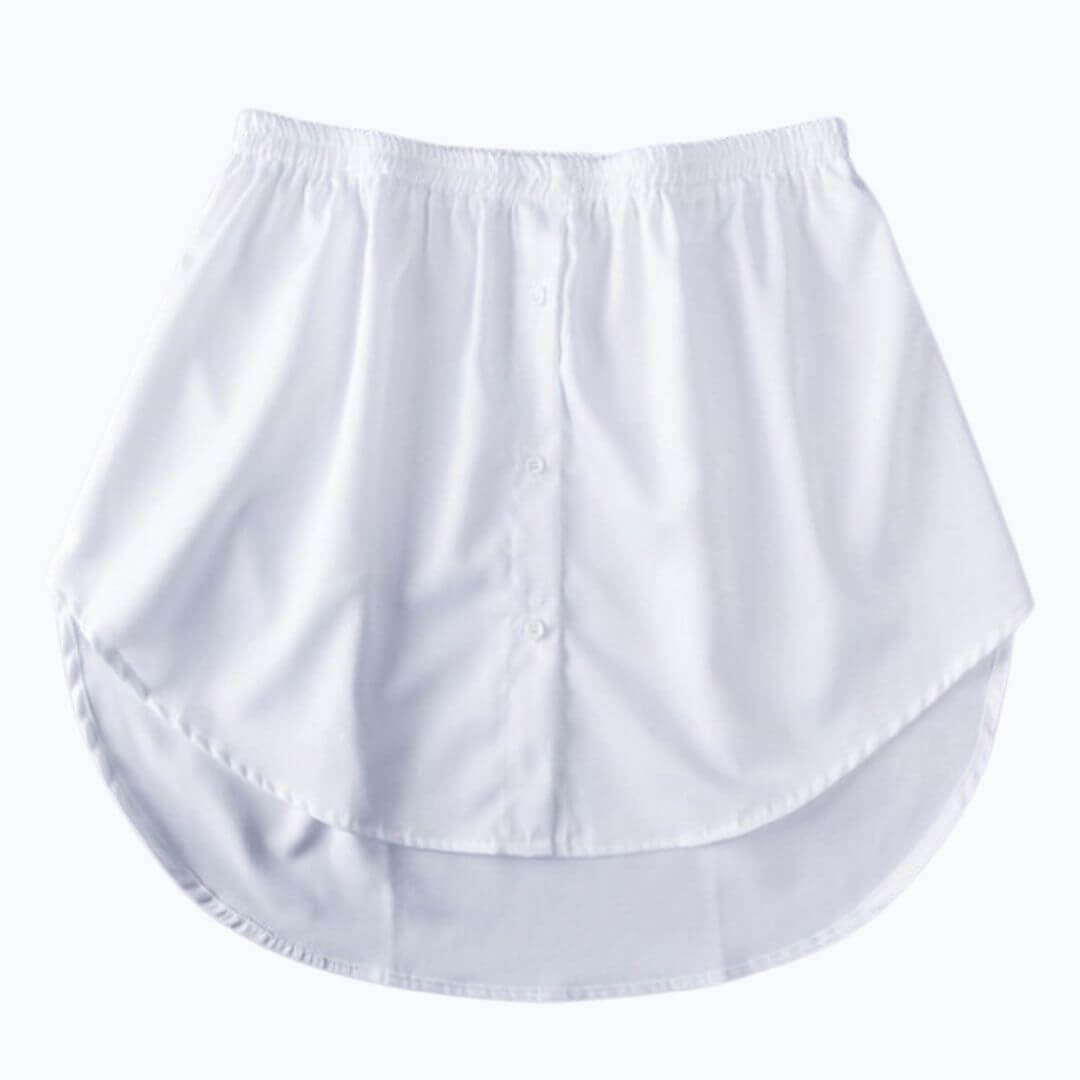 Ladies' Shirt Extender with Elastic Waistband – Noelle-White-S-The Livary