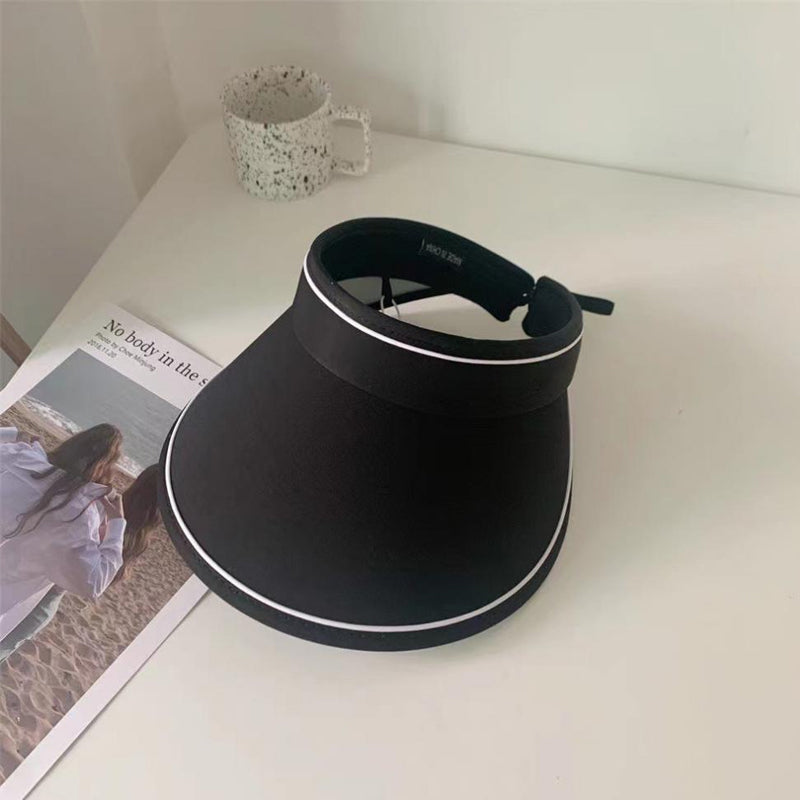 Trendy roll-up sun hat with extra protection – FoldSun Pro-Black-The Livary
