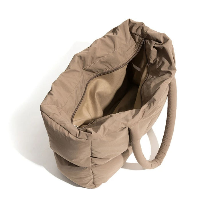 Stylish Puffer Shoulder Bag - Aurora-Brown-The Livary