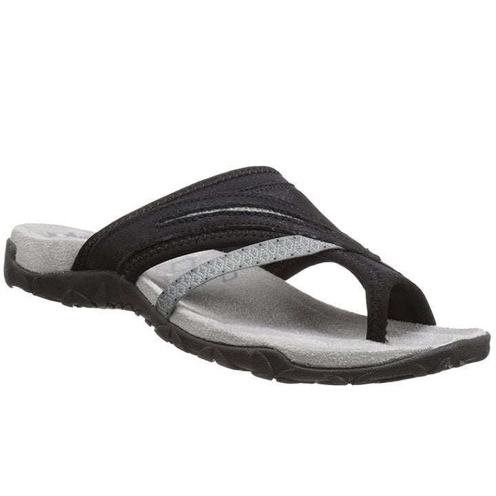 Summer Ladies T-Strap Slipper Sandals – Alina-Light grey-2.5-The Livary