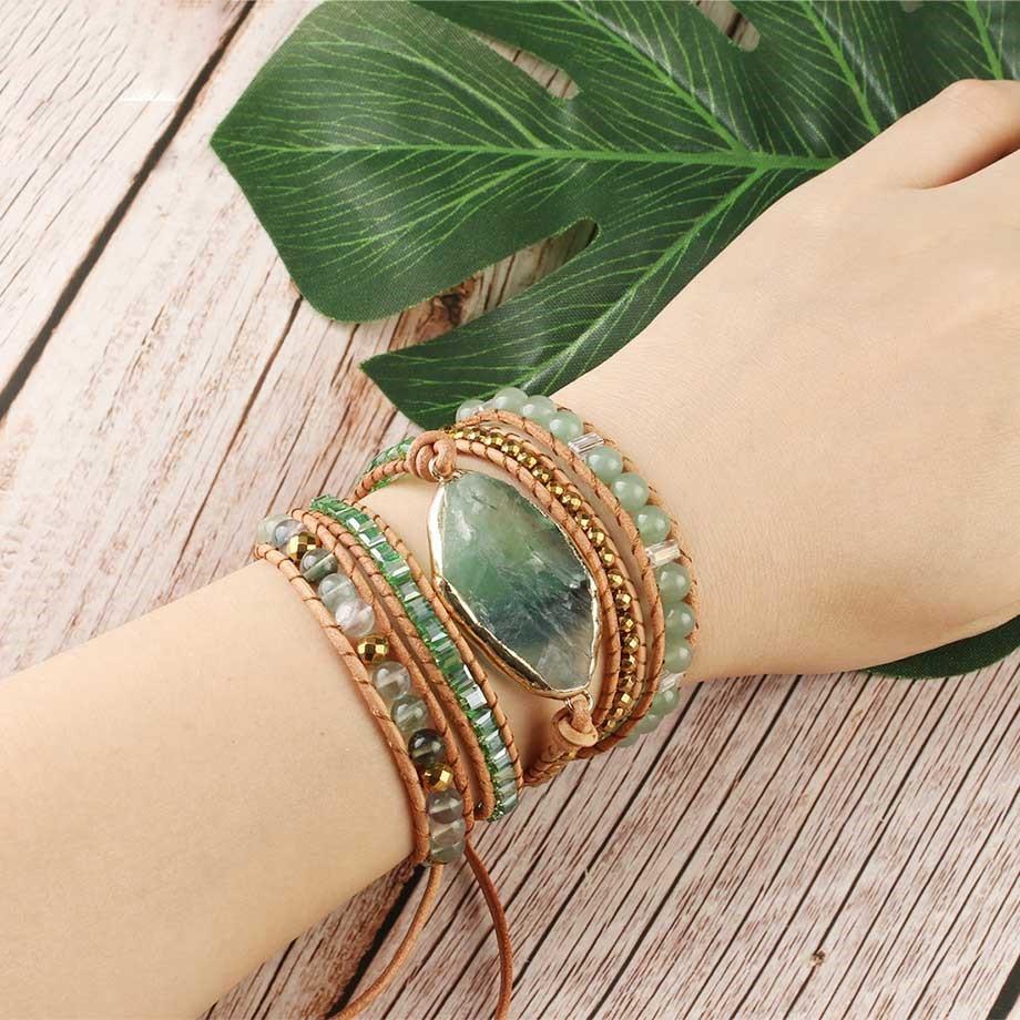 Detoxifying Fluorite Wrap Bracelet - Iris-The Livary