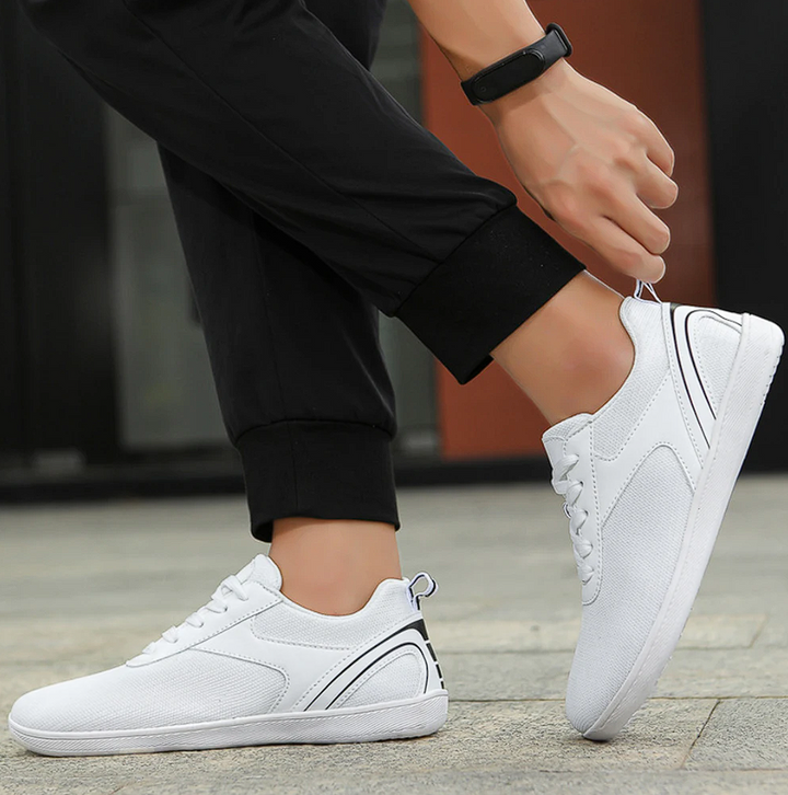 Unisex barefoot shoes with flexible sole & breathable upper material – Luno-White-4.5-The Livary