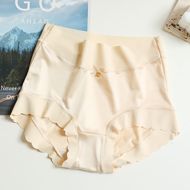 Seamless Satin Ladies' Briefs - Emliy-Beige-5+5 FREE! (10-Pack)-M (40-60kg)-The Livary