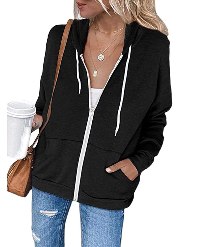 Plain Ladies Jacket with Pockets - Emma-Black-S-The Livary