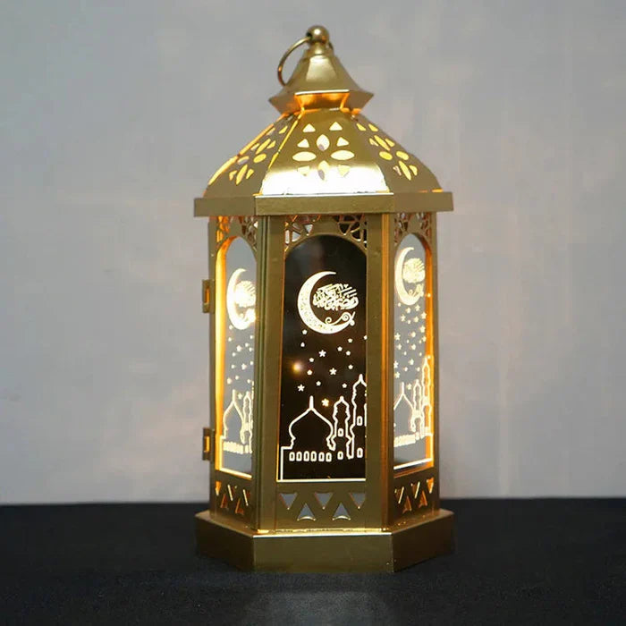 Atmospheric Party Lamp - NoorLantern-Moon with mosque-The Livary