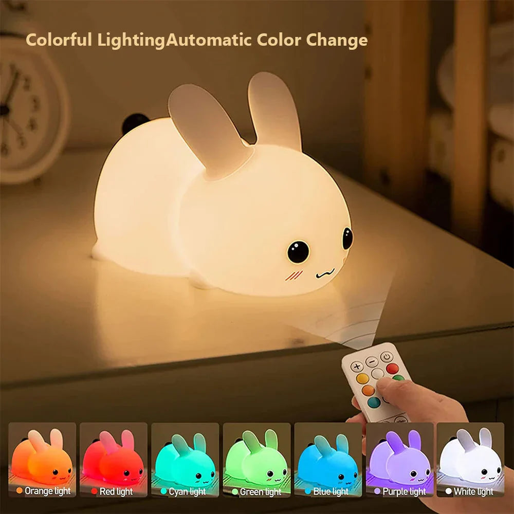 Cute Bunny Night Light - BunnyGlow-Different Colours-The Livary