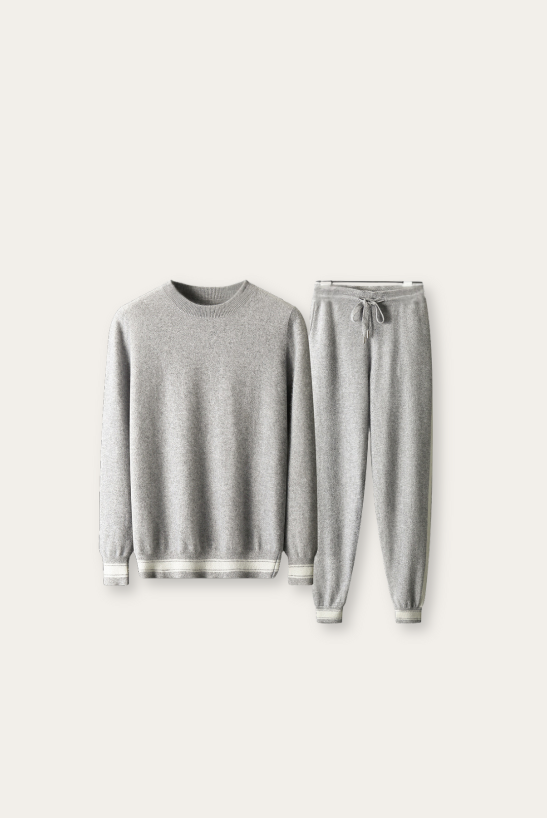 Light Grey Cashmere Merino Wool Set – Romano-S-The Livary