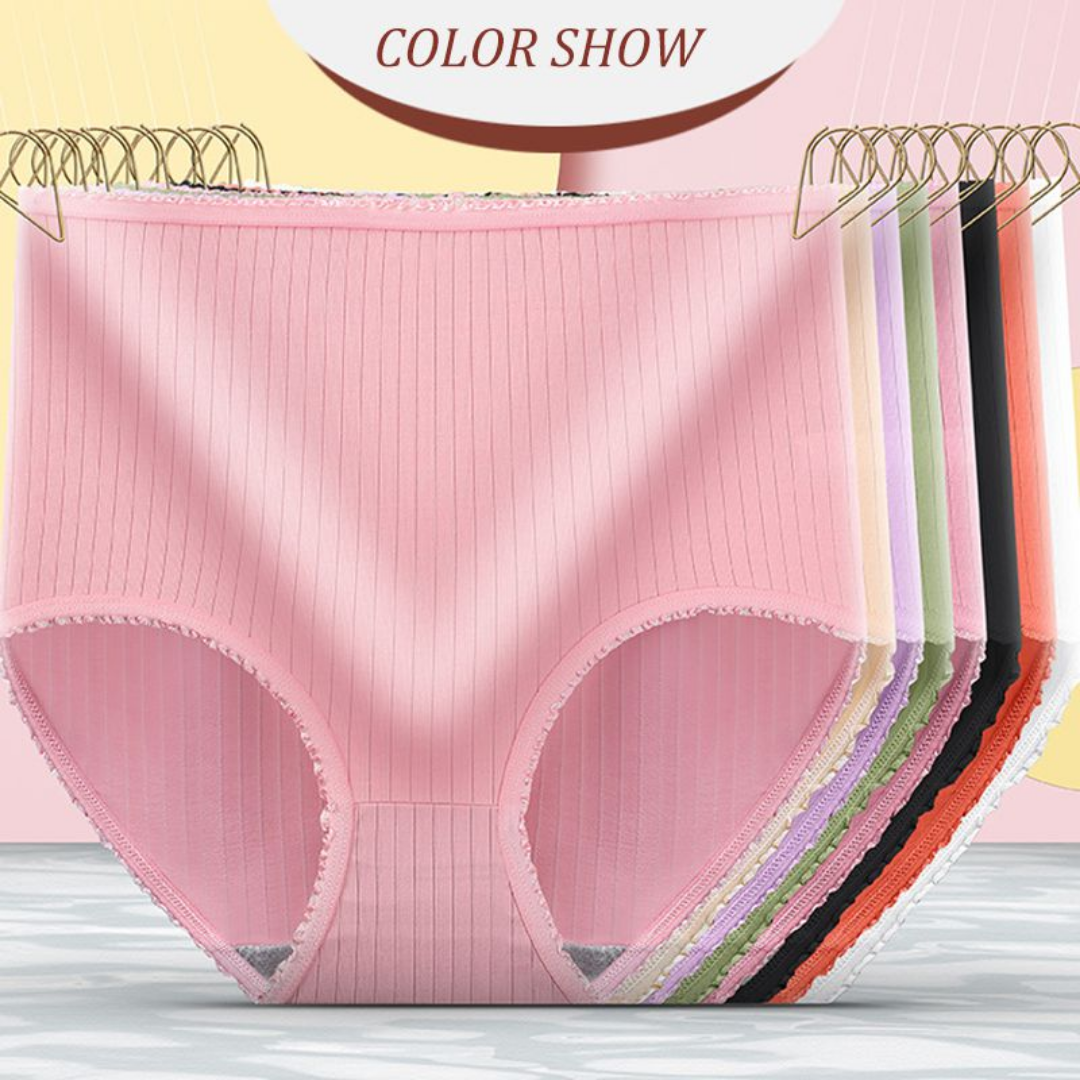 Leakproof High-Waisted Underwear – Camille (8-pack)-All colours-M-The Livary