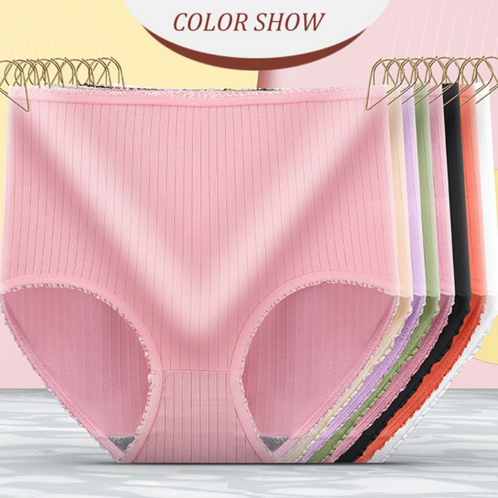 Leakproof High-Waisted Underwear – Camille (8-pack)-All colours-M-The Livary