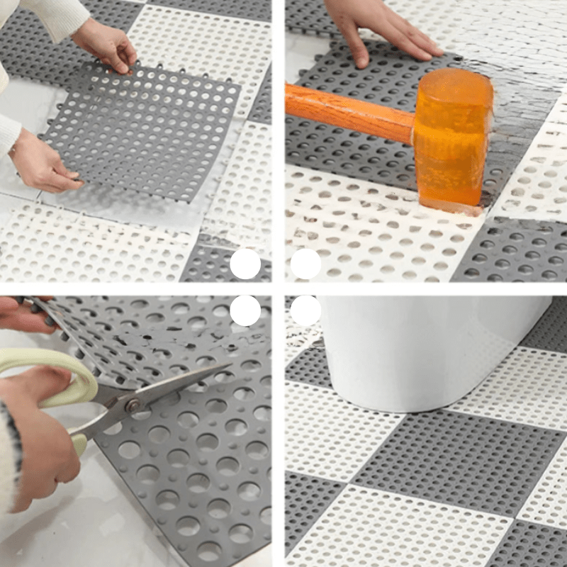 Anti-slip Shower Mat - GripDrop-Grey-4 pieces-The Livary