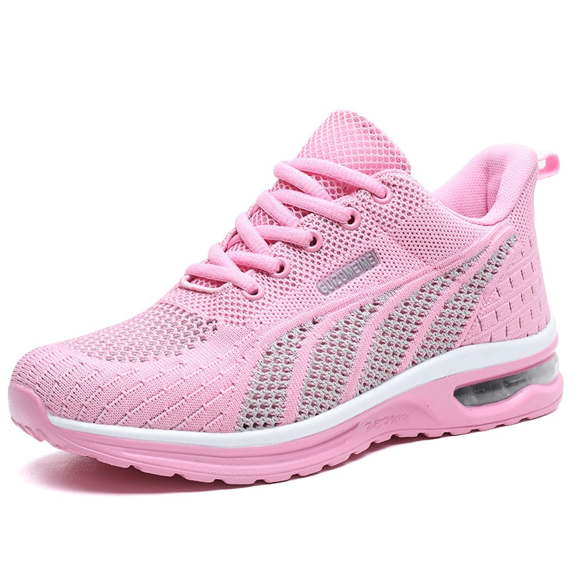 GlideMotion Run | Ergonomic Trainers with Cushioned Heel for Women-Pink-2.5-The Livary