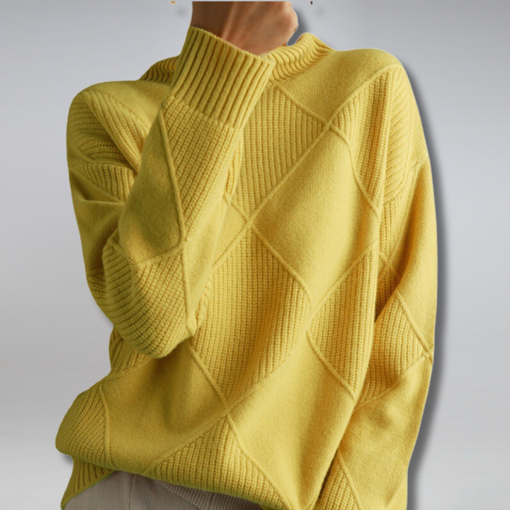 Stylish Women's Turtleneck - Isabella-Yellow-S-The Livary