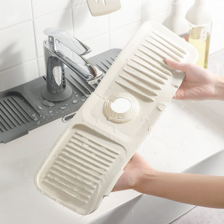 Silicone Draining Mat with Self-Drainage – DripGuard-White-Small-The Livary