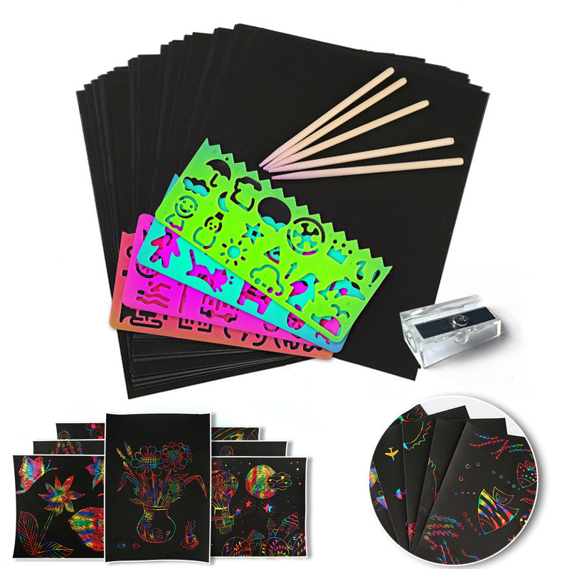 Scratch card set with Magical Rainbow Colours - ColorBurst