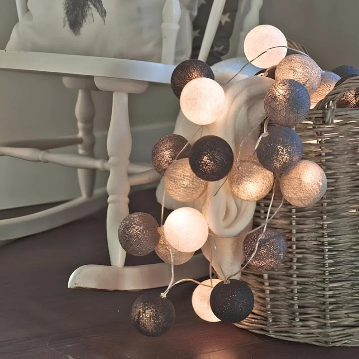 Atmospheric Ball String Lights - LumaBreeze-Grey-59.05 inch es-USB-The Livary