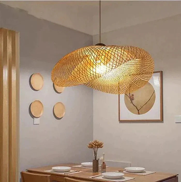 Trendy Rattan Pendant Light - NaturGlow