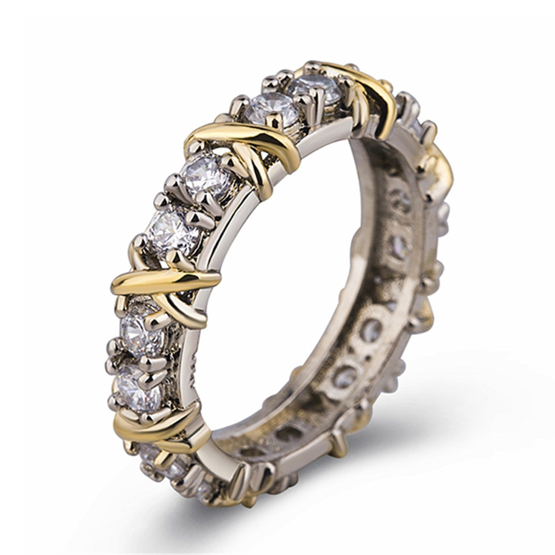 Platinum Love Cross Ring - Auryn-15-The Livary