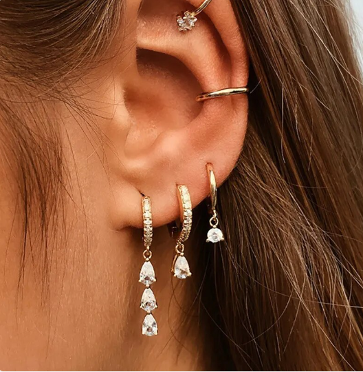 Versatile Earring Set - Aurora-Gold-Chain earring-The Livary
