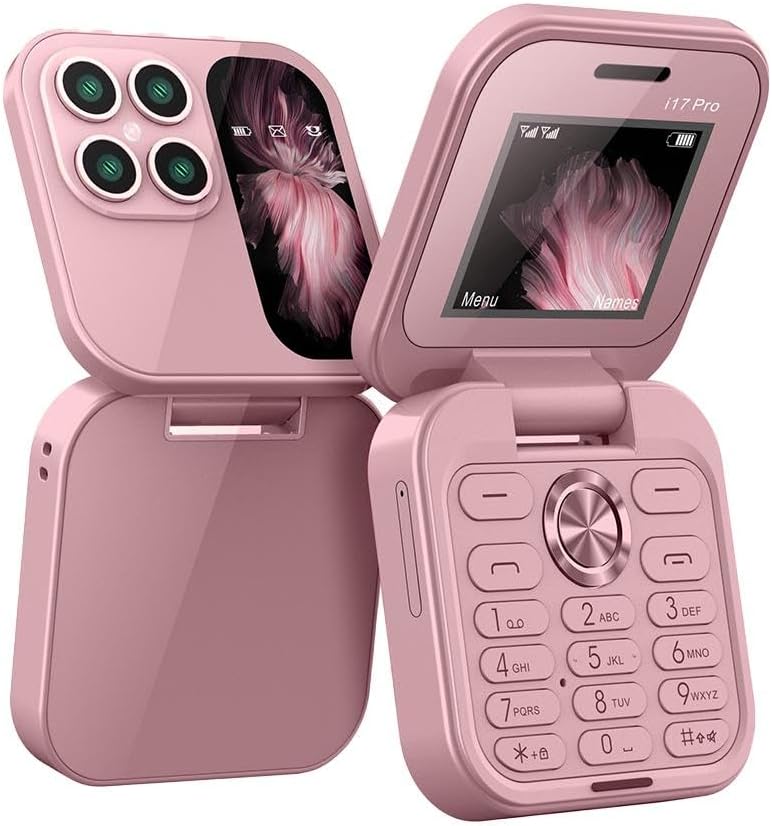 Foldable Mini Phone – FlipLite-Pink-The Livary