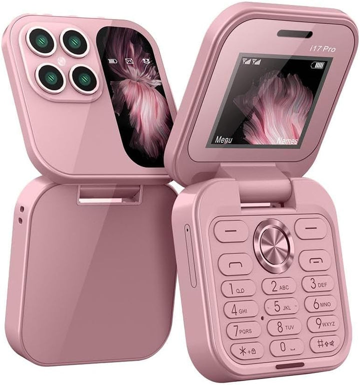 Foldable Mini Phone – FlipLite-Pink-The Livary