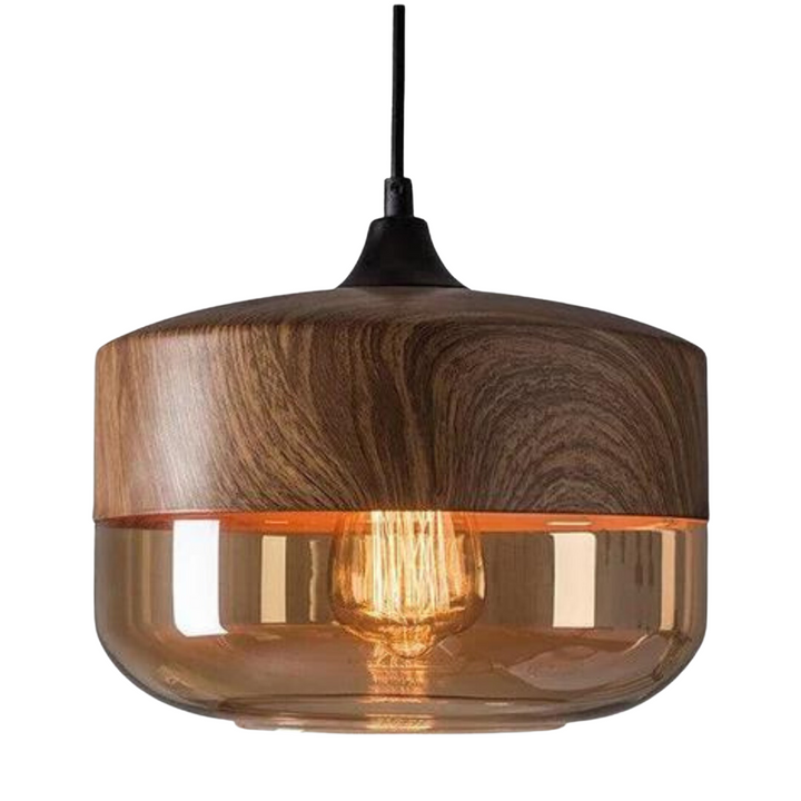 Stylish Scandinavian Wooden Ceiling Lamp - NordLuna-Type D-The Livary