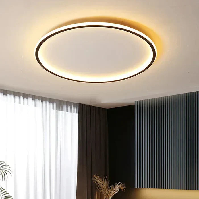 Scandinavian Round Ceiling Lamp - AuroraSphere