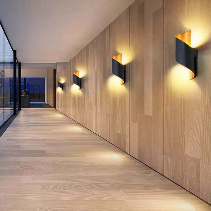 Modern Spiral LED Wall Light - TwistLight-Small-White-The Livary