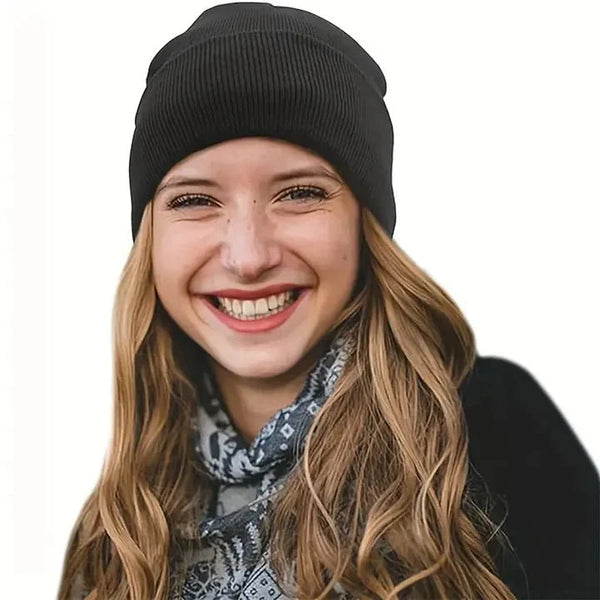 Winter Beanie with Silk Lining - Noor-Brown-The Livary