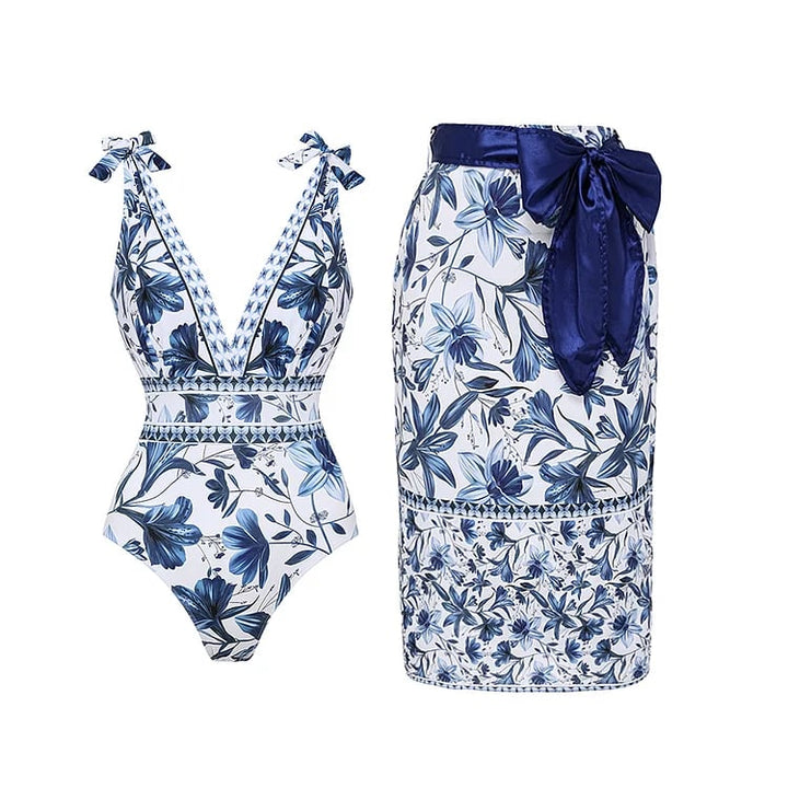 Stylish swimsuit set with skirt – Nele-Swimwear-S-The Livary