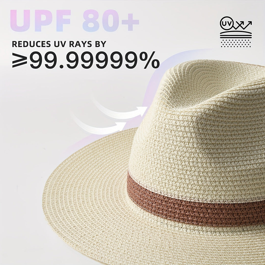 Trendy sun hat with a wide brim for ladies and gentlemen – SunShield Panama-Khaki-M/L-The Livary