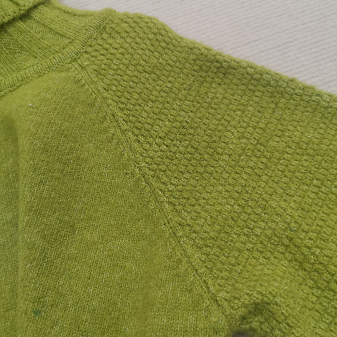 Bright Green, Oversized Knitted Turtleneck - HerbstGlanz-S (36/38)-The Livary